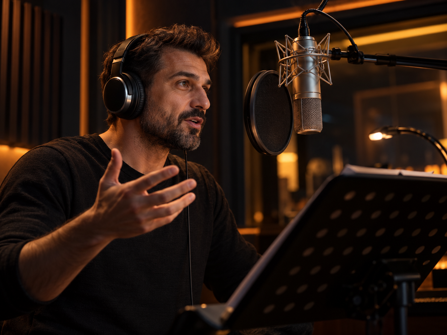 Native Bulgarian male speaker recording voice data for AI dubbing