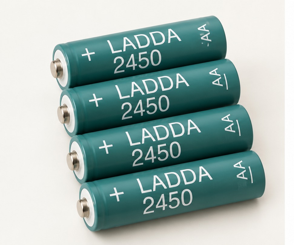 LADDA AA 2450mAh NiMH Batteries — 10 Pack